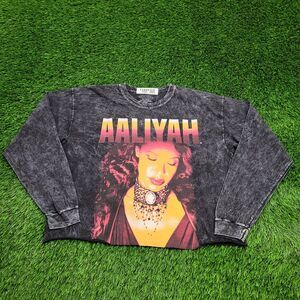 Aaliyah Crop-Top Shirt Womens XL 23x20 Mineral-Wash
